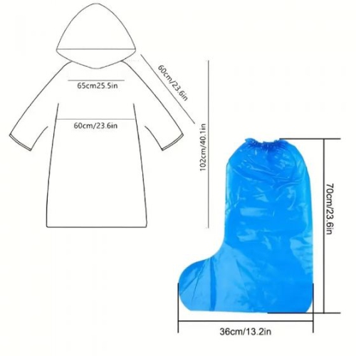 Disposable Emergency Rain Ponchos, Waterproof Raincoats In Keychain Ball, Rainwear for Camping, Cycling Outdoor Activities