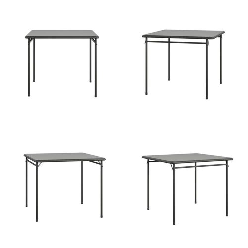 Cosco Square Vinyl Folding Table in Black