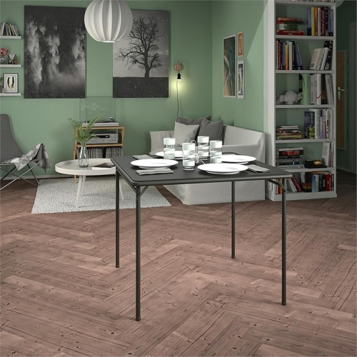 Cosco Square Vinyl Folding Table in Black