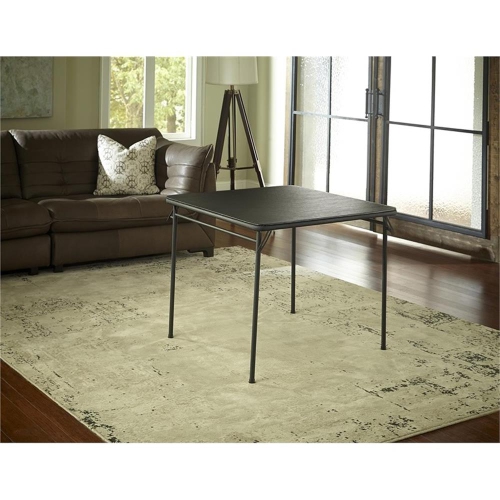 Cosco Square Vinyl Folding Table in Black