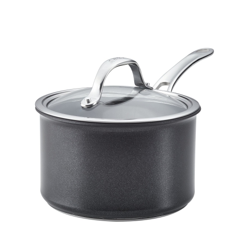 Anolon X SearTech Aluminum Nonstick Cookware Saucepan with Lid, 3-Quart