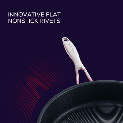 Circulon Clad Stainless Steel Frying Pan with Hybrid SteelShield and Nonstick Technology, 22cm Silver