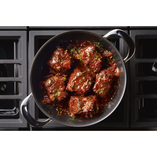 Anolon X SearTech Aluminum Nonstick Casserole Pan with Lid, 4-Quart, Super Dark Gray