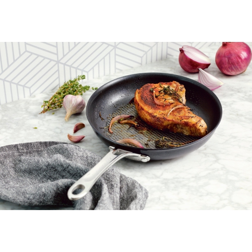 Anolon X SearTech Aluminum Nonstick Frying Pan 9.5-Inch, Super Dark Gray