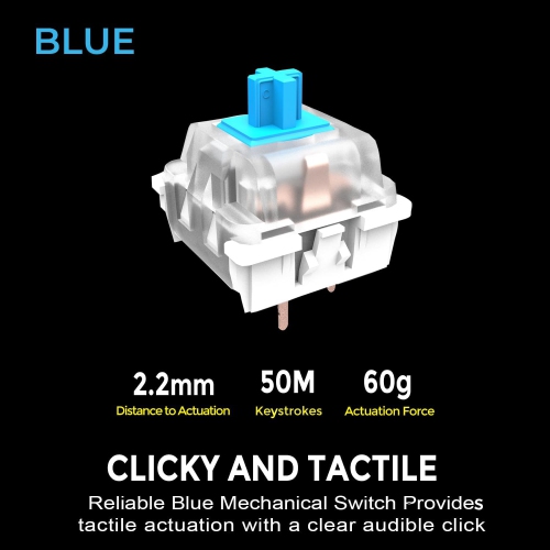 Multi OS 2X Large Print Mechanical Mini keyboard with CoPilot key