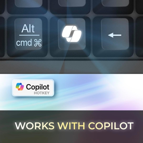 Multi OS 2X Large Print Mechanical Mini keyboard with CoPilot key