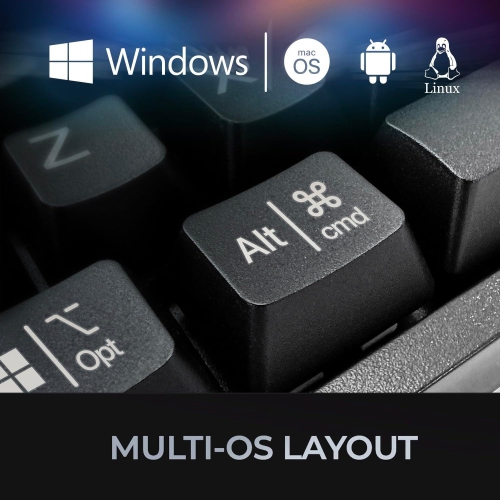 Multi OS 2X Large Print Mechanical Mini keyboard with CoPilot key
