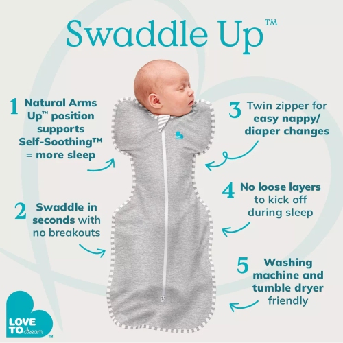 Couverture à emmailloter Bamboo Silky-Lux Lite 0,2 tog Swaddle UP de Love To Dream - Blanc