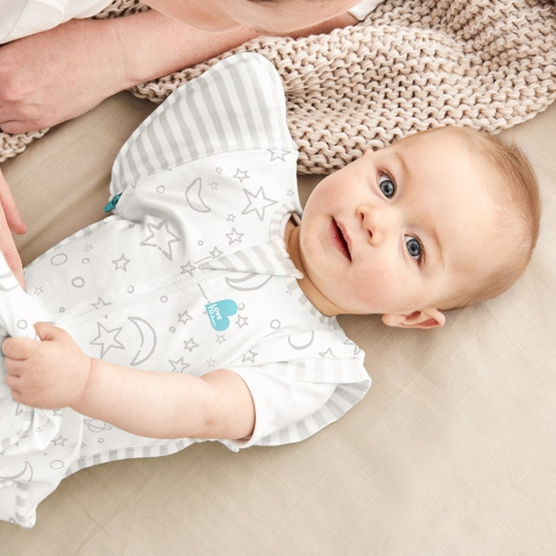Couverture à emmailloter en bambou 1,0 tog Swaddle UP de Love To Dream - Lune et étoiles crème