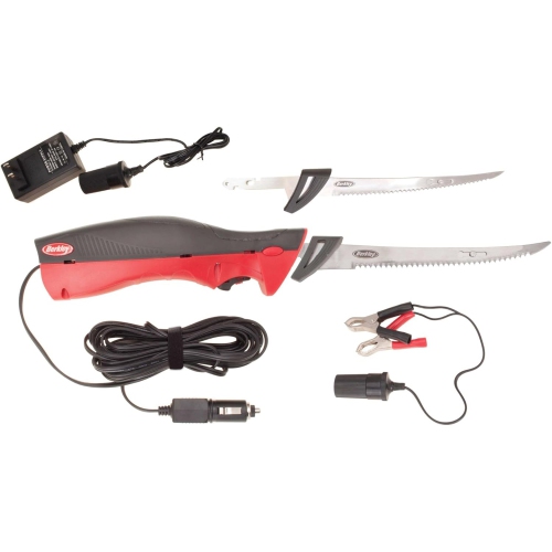 Berkley - Electric Fillet Knife, 6 and 8 inch Stainless Steel Blades, Red