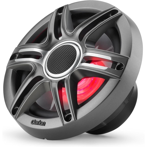 Clarion CMSP-651RGB-SWG 6.5" 50W RMS Premium Marine Coaxial Speakers with Sport Grilles & RGB Lighting