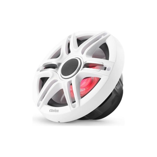 Clarion CMSP-771RGB-SWG haut-parleurs coaxiaux nautiques haut de gamme 60&nbsp;W RMS de 7,7 po avec grilles et éclairage RVB