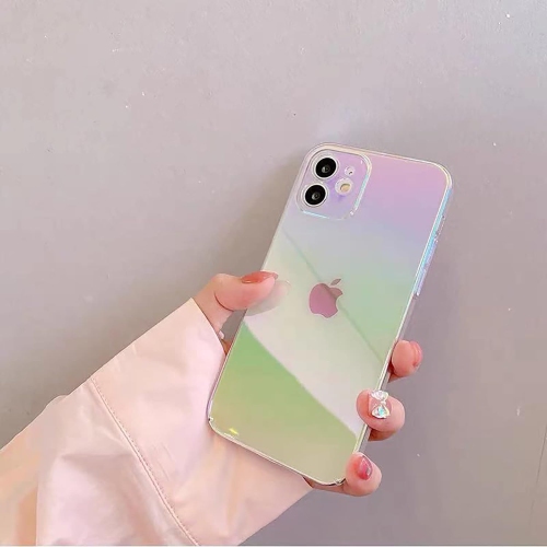 Étui laser pour iPhone 7 plus/8 plus – [5,5&nbsp;po, arc-en-ciel iridescent, brillant coloré, luxe, TPUR souple]