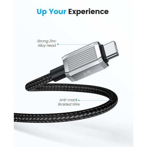 USB A to USB C Cable – [3A Fast Charging, Nylon Braided Type C, Compatible with iPhone]