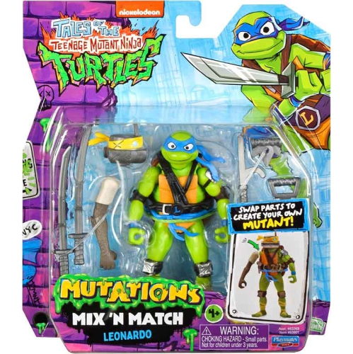 TMNT  Teenage Mutant Ninja Turtles 4.5 Inch Action Figure Mix N Match Wave 2 - Leonardo