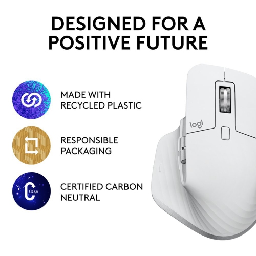 Open Box - Logitech MX Master 3S Wireless Laser Mouse 910-006558 - Pale Gray