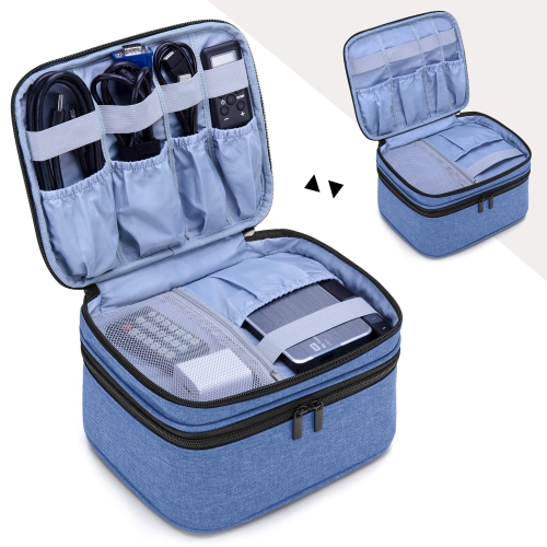 Carrying Bag for Mini Projector, Portable Case for Projector and Accessories, Storage Bag Compatible with Abox T22, Blue