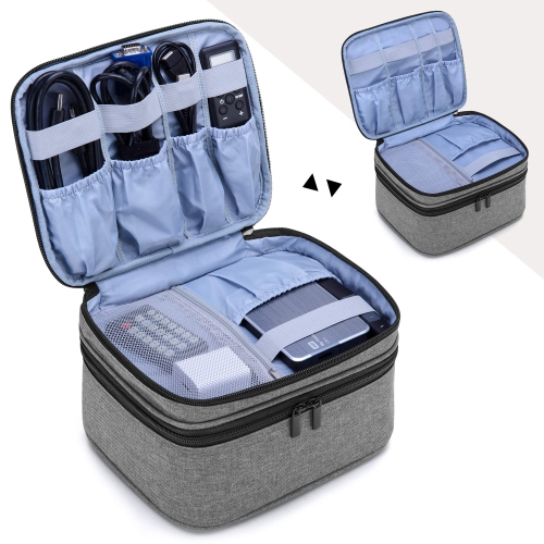 Carrying Bag for Mini Projector, Portable Case for Projector and Accessories, Storage Bag Compatible with Abox T22, Gray