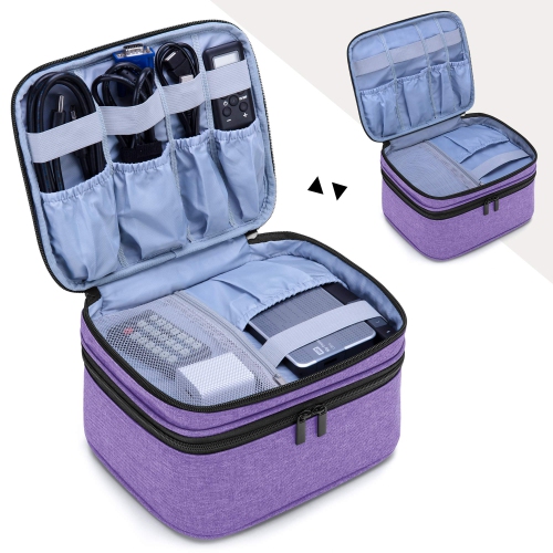 Sac de transport pour mini projecteur, étui portatif pour projecteur et accessoires, sac de rangement compatible avec Abox T22, violet