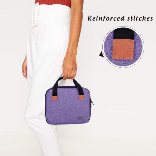 Sac de transport pour mini projecteur, étui portatif pour projecteur et accessoires, sac de rangement compatible avec Abox T22, violet