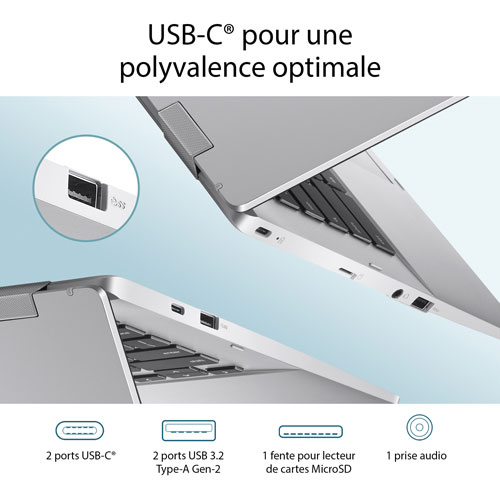 ASUS CX 1400 14" Chromebook - Transparent Silver