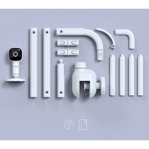 Interphone de surveillance intelligent connecté SkyVision AI de Hubble avec suivi du sommeil, vision nocturne et rotation/inclinaison