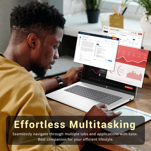 HP 17.3" FHD Business Laptop, Intel Core i3-N305 Processor, 1TB SSD, 16GB RAM, Intel UHD Graphics, Full-Size KB, Webcam, WiFi 6, Win 11 Pro, Silver,