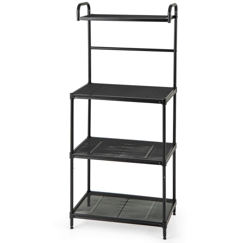 Costway 4-Tier Baker's Rack Microwave Oven Rack Shelves Kitchen Storage Organizer