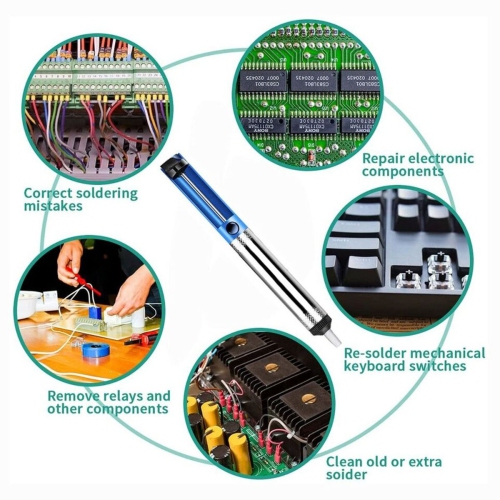 Desoldering Pump,Electric Soldering Iron Auxiliary Tool Manual Desoldering Suction Pump,Vacuum Pump Solder Removal Too