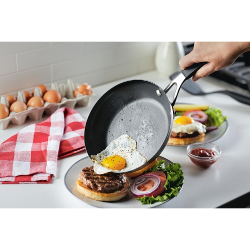 KitchenAid Stainless Steel Nonstick Frying Pan, 8-Inch, Brushed Stainless Steel