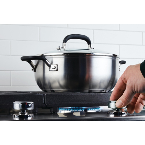 KitchenAid Stainless Steel Casserole with Lid, 4-Quart, Brushed Stainless Steel