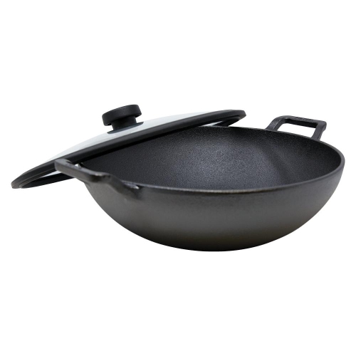 Meyer Cast Iron 30cm/4.7L Kadai with lid