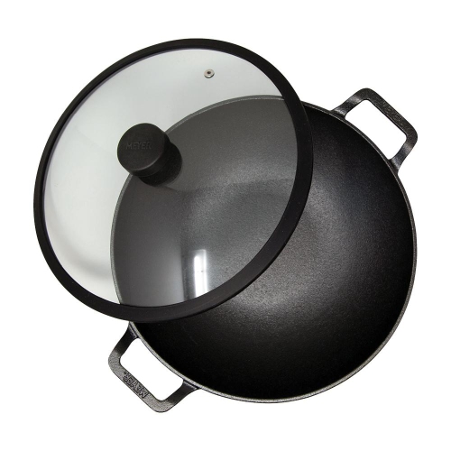 Meyer Cast Iron 30cm/4.7L Kadai with lid