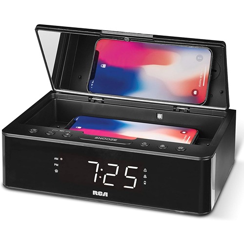 RCA  Dual Alarm Clock With Uvc Sanitizer