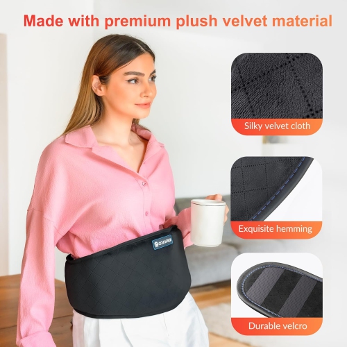COMFIER Heating Pad for Back Pain Heat Belly Wrap Belt with Vibration Massage Adjustable Belt, Gifts for Family
