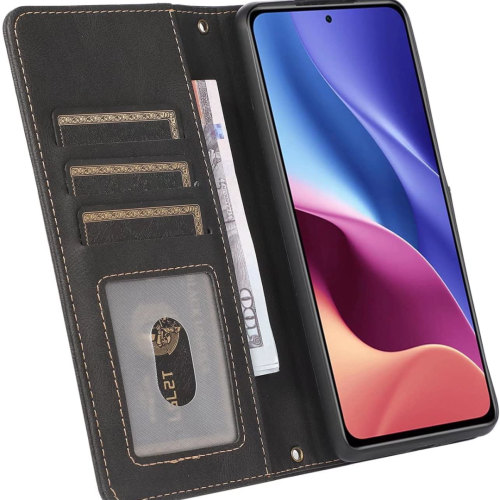 Étui-portefeuille en cuir magnétique étui-portefeuille rabat en cuir antichoc avec 9 fentes pour cartes de crédit pour iPhone 14 PLUS - GRATUIT