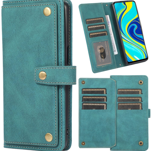 Étui-portefeuille en cuir magnétique étui-portefeuille rabat en cuir antichoc avec 9 fentes pour cartes de crédit pour iPhone 14 PRO - EXPÉDITION