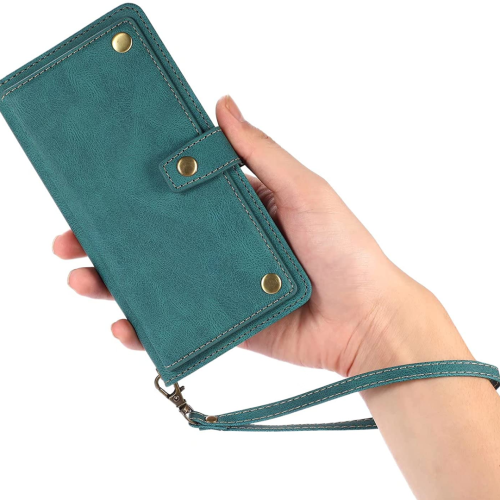 Leather Wallet Magnetic Case Shockproof Leather Flip Wallet Cover with 9 Card Slots Credit Card Holder for iPhone 14 PRO - FREE SHIPPING