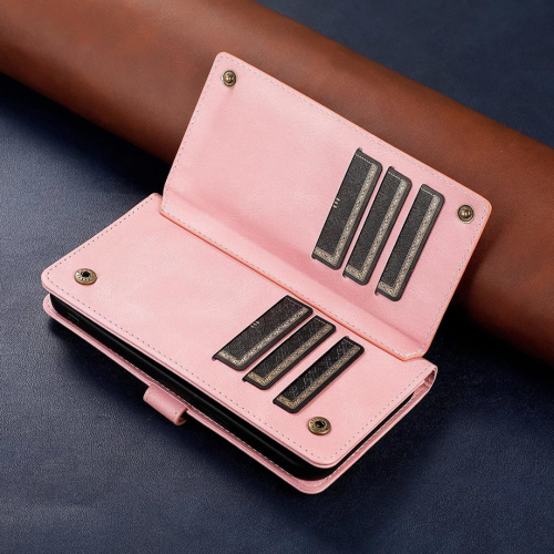 Leather Wallet Magnetic Case Shockproof Leather Flip Wallet Cover with 9 Card Slots Credit Card Holder for iPhone 14 PRO - FREE SHIPPING