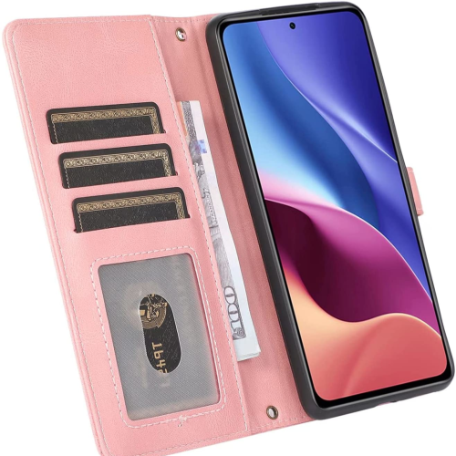 Étui-portefeuille en cuir magnétique étui-portefeuille rabat en cuir antichoc avec 9 fentes pour cartes de crédit pour iPhone 14 - EXPÉDITION GRATUITE