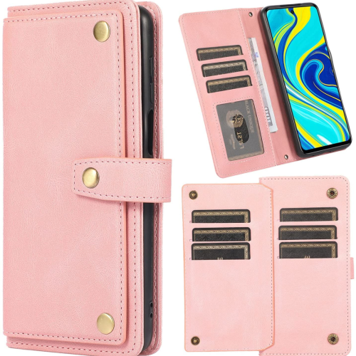 Étui portefeuille en cuir magnétique étui-portefeuille rabat en cuir antichoc avec 9 fentes pour cartes de crédit pour iPhone 14 PRO MAX