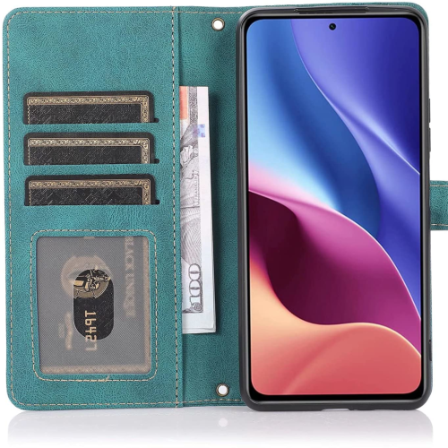 Étui portefeuille en cuir magnétique étui-portefeuille rabat en cuir antichoc avec 9 fentes pour cartes de crédit pour iPhone 14 PRO MAX