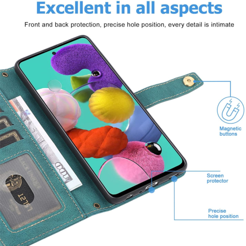 Étui portefeuille en cuir magnétique étui-portefeuille rabat en cuir antichoc avec 9 fentes pour cartes de crédit pour iPhone 14 PRO MAX