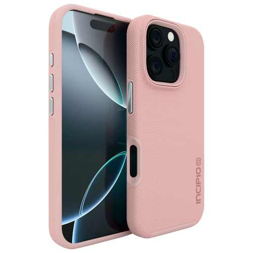Étui rigide ajusté Dual Pro d'Incipio avec MagSafe pour iPhone 16 Pro - Rose fard