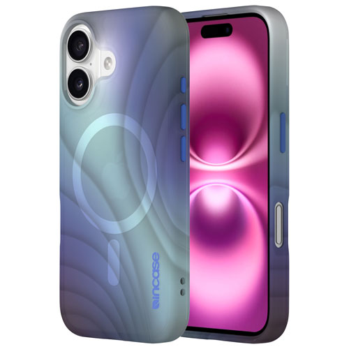 Étui rigide ajusté Halo d'Incase avec MagSafe pour iPhone 16 - Océan