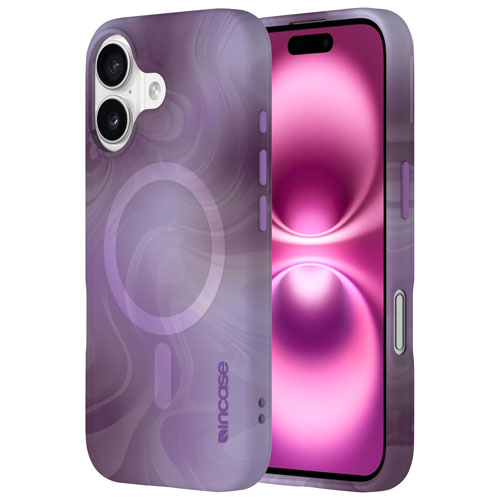 Incase Halo Fitted Hard Shell Case with MagSafe for iPhone 16 - Oil Slick Lilac