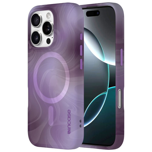 Incase Halo Fitted Hard Shell Case with MagSafe for iPhone 16 Pro - Oil Slick Lilac