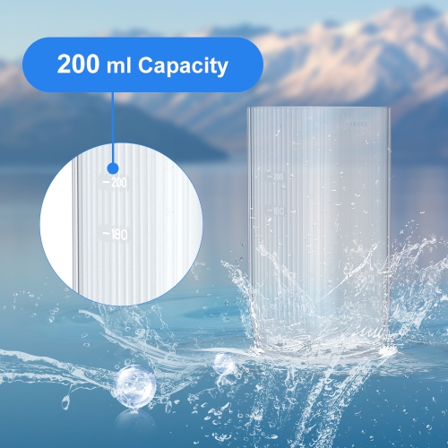 HYFAI QC-T01 Pick dentaire sans fil pour soie dentaire, irrigation orale professionnelle, réflexion miroir complète, 4 embouts, 3 modes IPX7 étanche