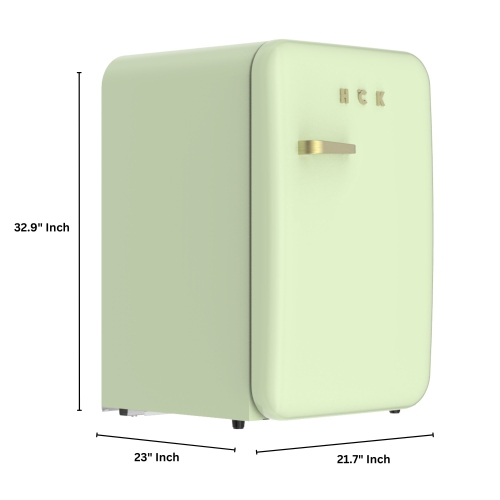 HCK 3.8 cu.ft. Compact Mini Refrigerator with Freezer Contemporary Classic Beverage with Adjustable Shelves Wine and Ice Cube Tray