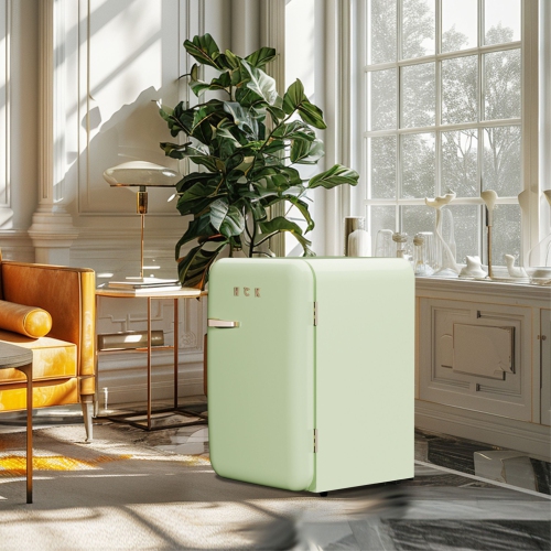 HCK 3.8 cu.ft. Compact Mini Refrigerator with Freezer Contemporary Classic Beverage with Adjustable Shelves Wine and Ice Cube Tray